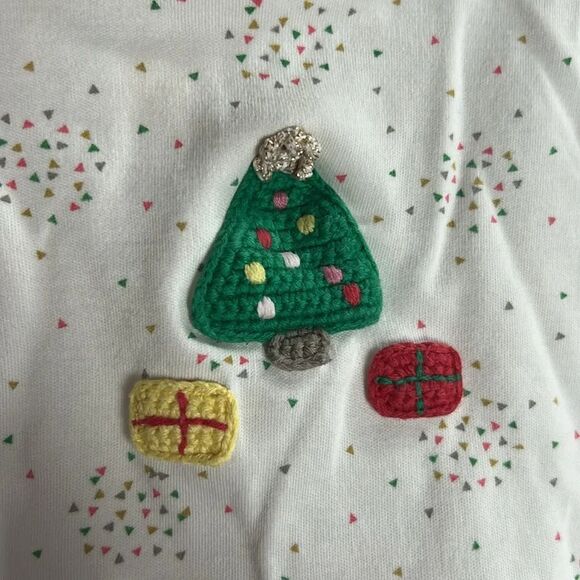 Albetta White Christmas Tree Romper -Size 6-9 months - Picture 3 of 6
